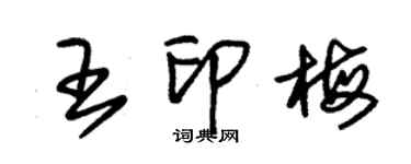 朱錫榮王印梅草書個性簽名怎么寫