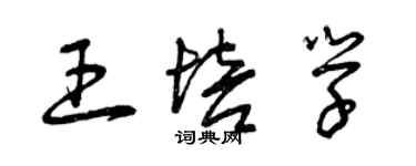 曾慶福王培學草書個性簽名怎么寫