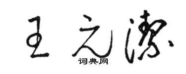 駱恆光王元潔草書個性簽名怎么寫