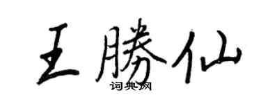 王正良王勝仙行書個性簽名怎么寫