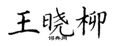 丁謙王曉柳楷書個性簽名怎么寫