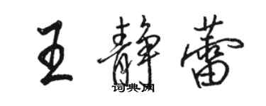 駱恆光王靜蕾行書個性簽名怎么寫