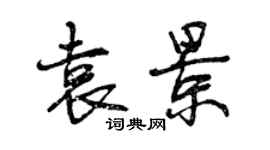 曾慶福袁景行書個性簽名怎么寫