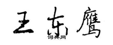 曾慶福王東鷹行書個性簽名怎么寫