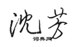 駱恆光沈芳行書個性簽名怎么寫