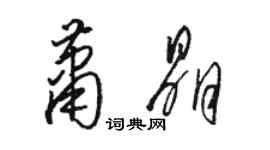 駱恆光蕭晶草書個性簽名怎么寫