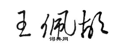 駱恆光王佩胡草書個性簽名怎么寫