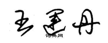 朱錫榮王運丹草書個性簽名怎么寫