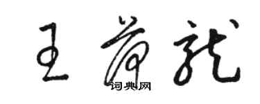 駱恆光王荷龍草書個性簽名怎么寫