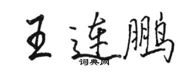 駱恆光王連鵬行書個性簽名怎么寫