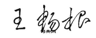 駱恆光王暢根草書個性簽名怎么寫