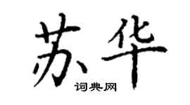 丁謙蘇華楷書個性簽名怎么寫