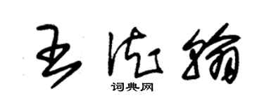 朱錫榮王德翰草書個性簽名怎么寫