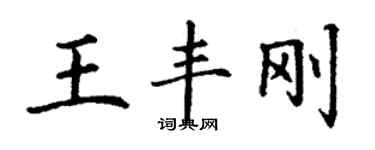 丁謙王豐剛楷書個性簽名怎么寫