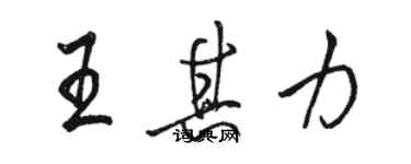 駱恆光王其力行書個性簽名怎么寫