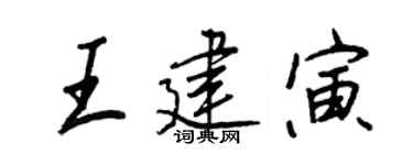 王正良王建寅行書個性簽名怎么寫