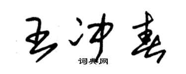 朱錫榮王沖春草書個性簽名怎么寫