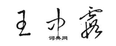 駱恆光王中霞草書個性簽名怎么寫