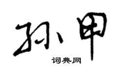 曾慶福孫甲行書個性簽名怎么寫