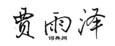 駱恆光賈雨澤行書個性簽名怎么寫
