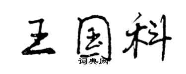 曾慶福王國科行書個性簽名怎么寫