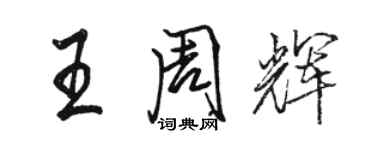 駱恆光王周輝行書個性簽名怎么寫