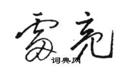 駱恆光雷亮草書個性簽名怎么寫