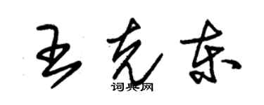 朱錫榮王克東草書個性簽名怎么寫