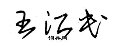 朱錫榮王江民草書個性簽名怎么寫