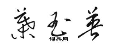 駱恆光葉玉英草書個性簽名怎么寫