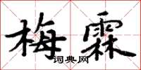 周炳元梅霖楷書怎么寫