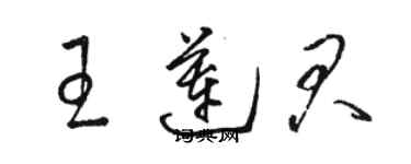 駱恆光王蓮君草書個性簽名怎么寫