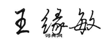 駱恆光王緣敏行書個性簽名怎么寫