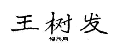 袁強王樹發楷書個性簽名怎么寫