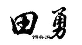 胡問遂田勇行書個性簽名怎么寫