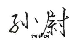 駱恆光孫尉行書個性簽名怎么寫