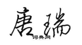 駱恆光唐瑞行書個性簽名怎么寫