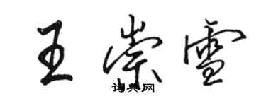 駱恆光王崇雪行書個性簽名怎么寫