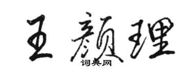 駱恆光王顏理行書個性簽名怎么寫