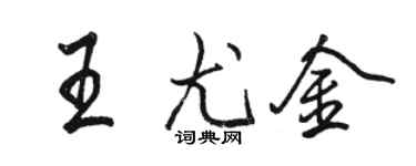 駱恆光王尤金行書個性簽名怎么寫
