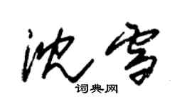 朱錫榮沈雪草書個性簽名怎么寫