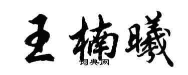 胡問遂王楠曦行書個性簽名怎么寫