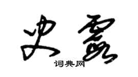 朱錫榮史霞草書個性簽名怎么寫