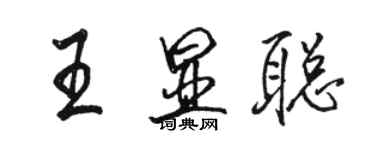 駱恆光王顯聰行書個性簽名怎么寫