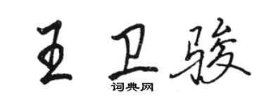 駱恆光王衛駿行書個性簽名怎么寫