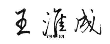 駱恆光王淮成行書個性簽名怎么寫