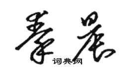 駱恆光秦晨草書個性簽名怎么寫