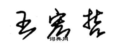 朱錫榮王宏哲草書個性簽名怎么寫