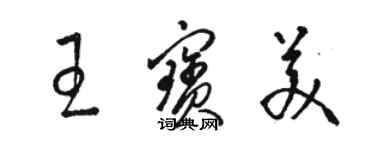 駱恆光王寶美草書個性簽名怎么寫