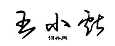 朱錫榮王小獻草書個性簽名怎么寫